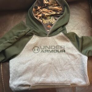 Under Armour Olive and Silver Hoodie